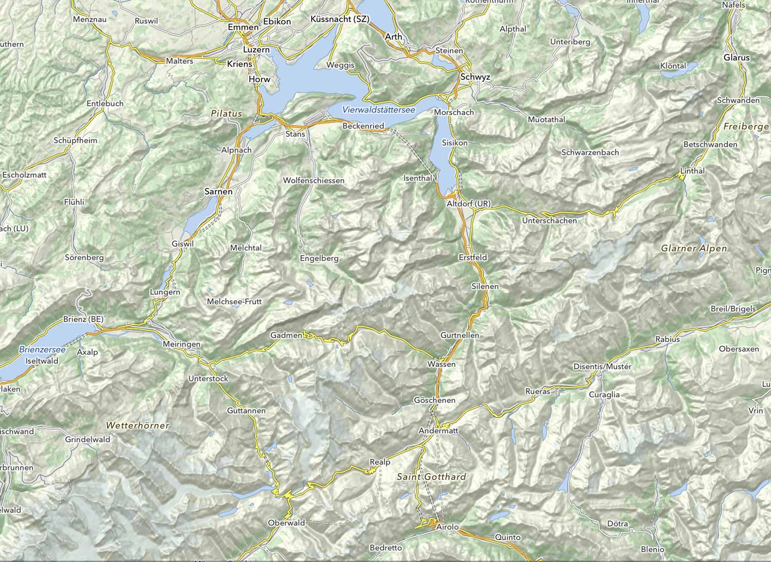 Karte von Luzern