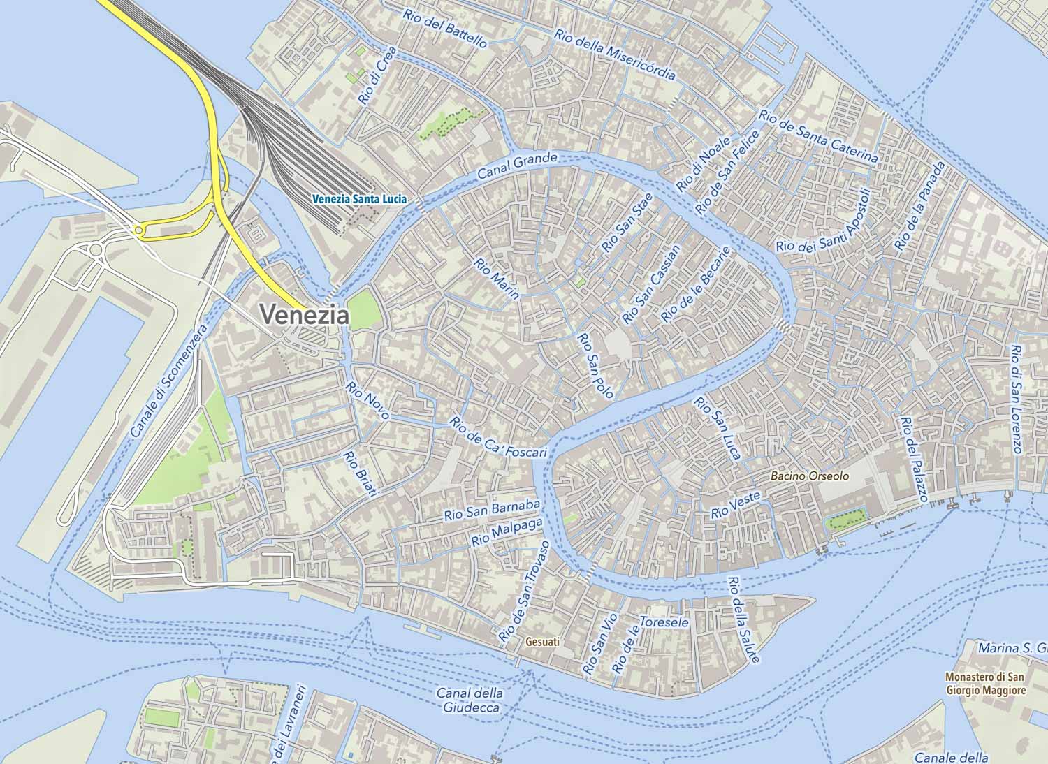 Karte von Venedig