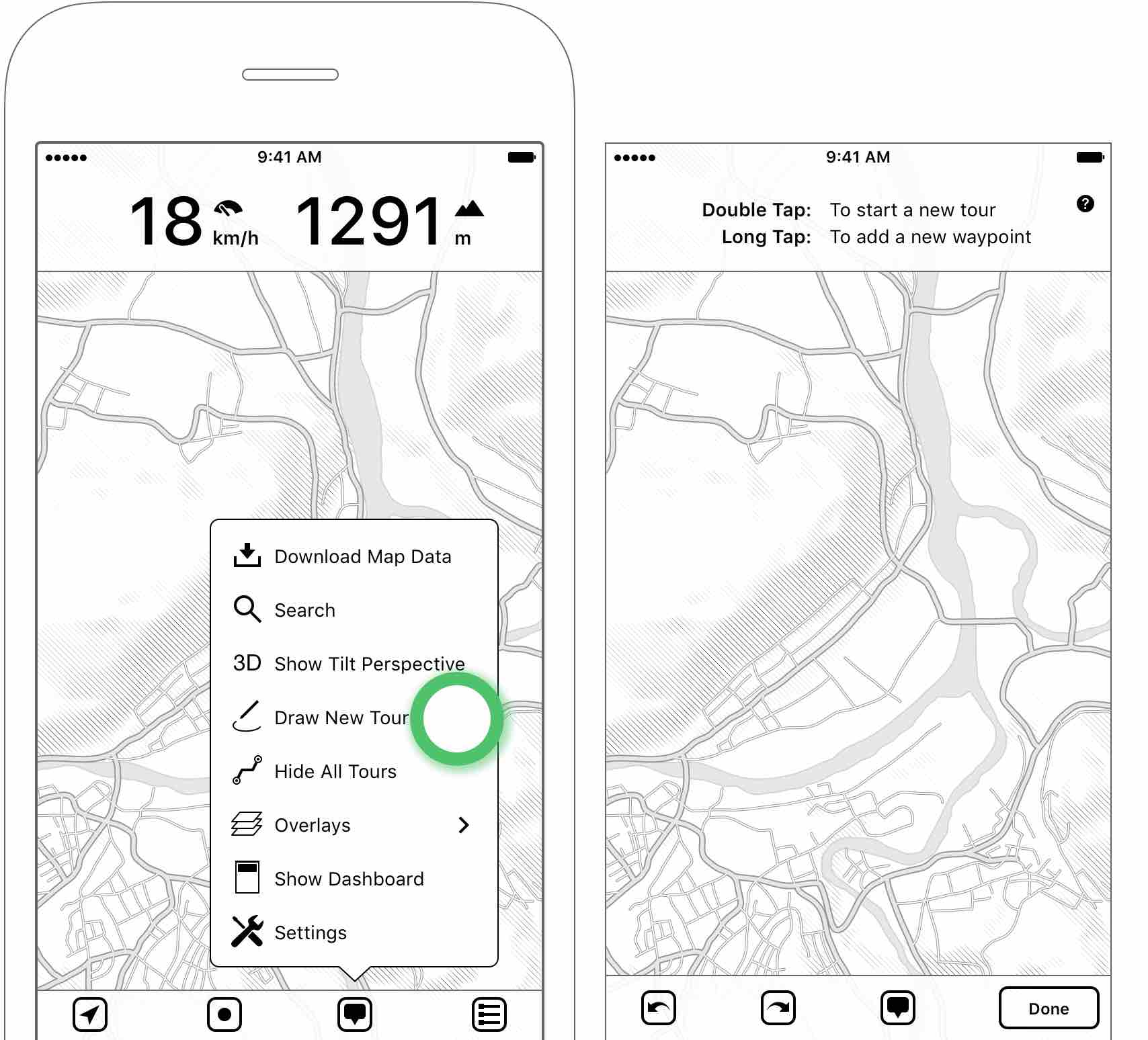 Figure 2.13: Drawing Tours — The main drawing interface