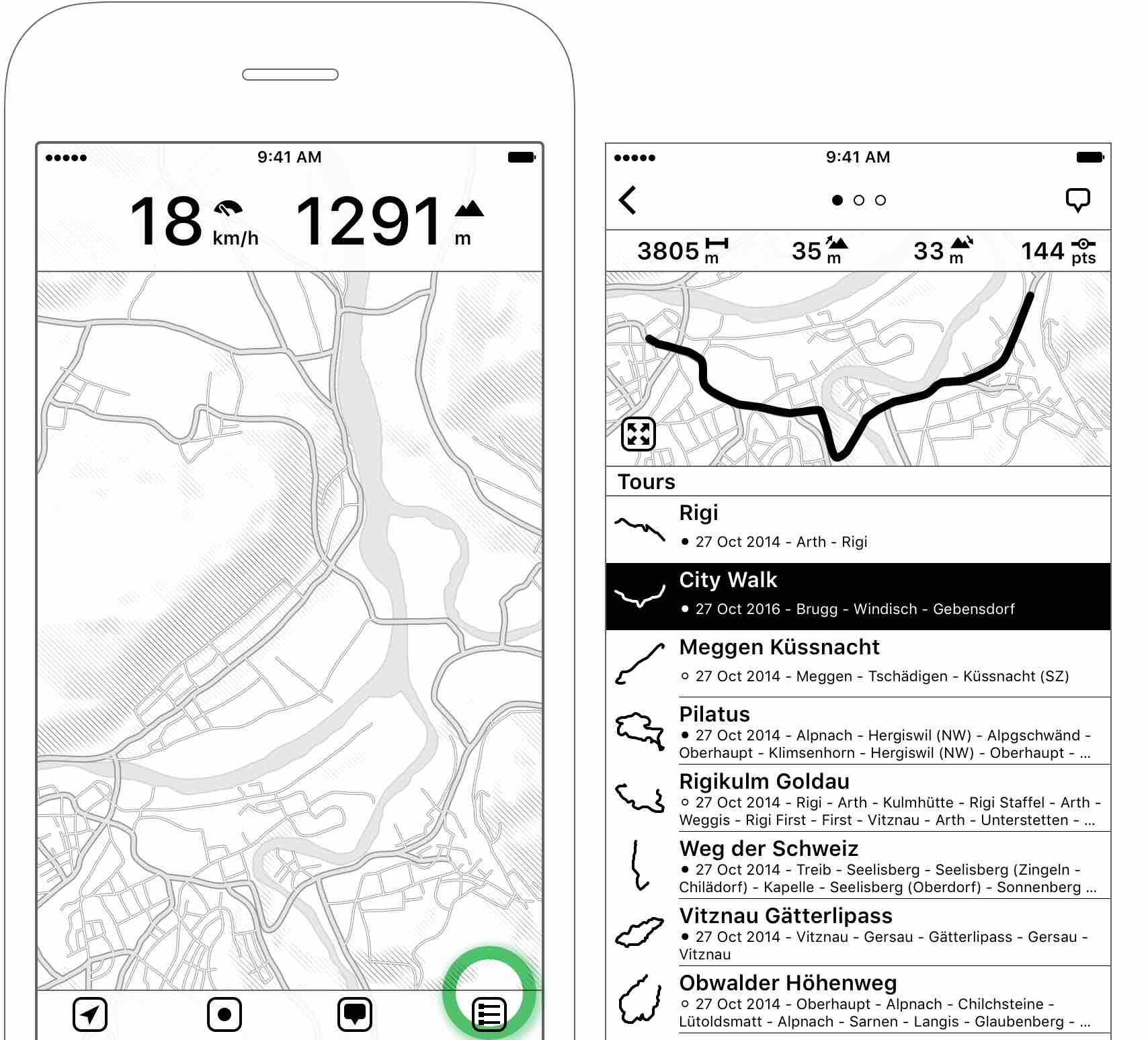 Figure 3.1: Accessing the tour organizer