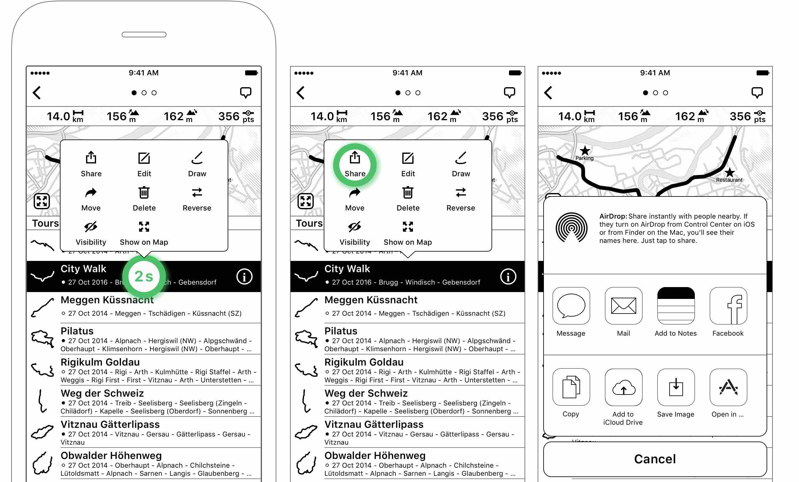 Figure 3.6: Sharing a tour